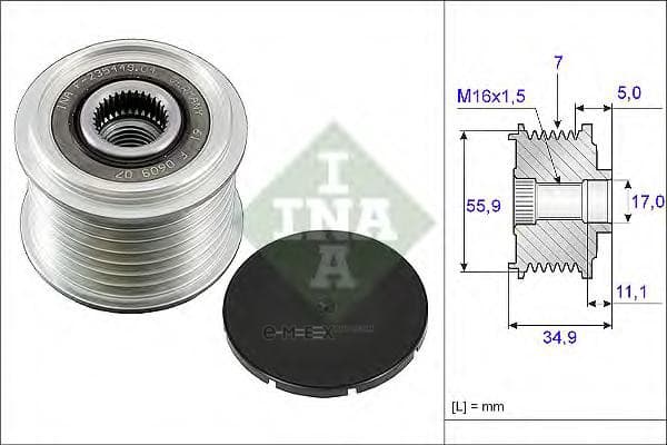 OEM PULLEY ASSY, ALTERNATOR 535008310