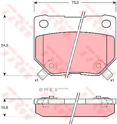 OEM PAD KIT, DISC BRAKE GDB1007