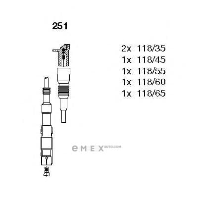 OEM WIRES FOR SPARK PLUGS 251