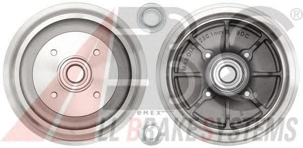 OEM Brake Drums + Bearing/ABS Ring 3439SC