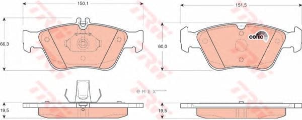 OEM PAD KIT, DISC BRAKE GDB1205