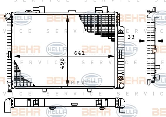 OEM RADIATOR (496MM FOR MB) 8MK 8MK376710231