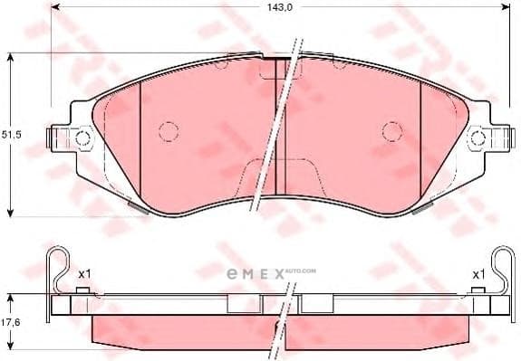 OEM PAD KIT, DISC BRAKE GDB3171