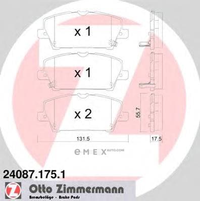 OEM PAD KIT, DISC BRAKE 240871751