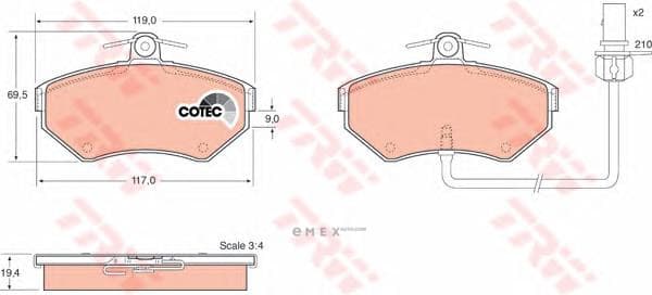 OEM PAD KIT, DISC BRAKE GDB1366