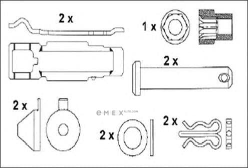 OEM BRAKE PAD REAR, ACTROS MP3 MP4 2924435004172213