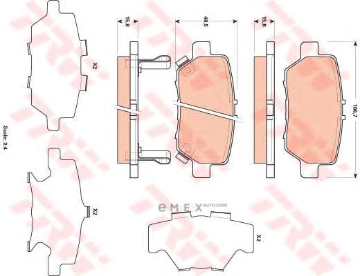 OEM PAD KIT, DISC BRAKE GDB3512