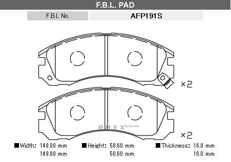 OEM PAD KIT, DISC BRAKE AFP191S