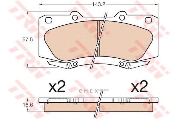 OEM PAD KIT, DISC BRAKE GDB3534