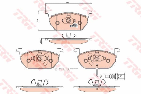 OEM PAD KIT, DISC BRAKE GDB2080