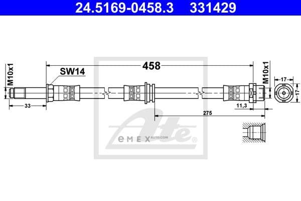 OEM HOSE ASSY, BRAKE 24516904583