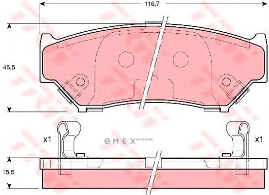 OEM PAD KIT, DISC BRAKE GDB3182