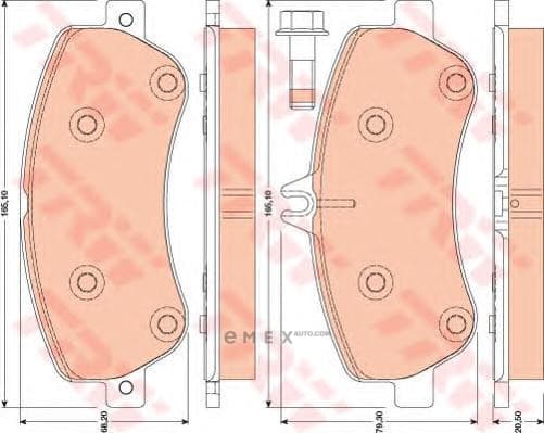 OEM BRAKE PAD-W204 FRONT GDB1798