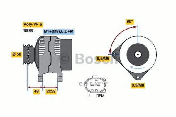 OEM DREHSTROMLICHTMASCHINE I.A. 0986041860