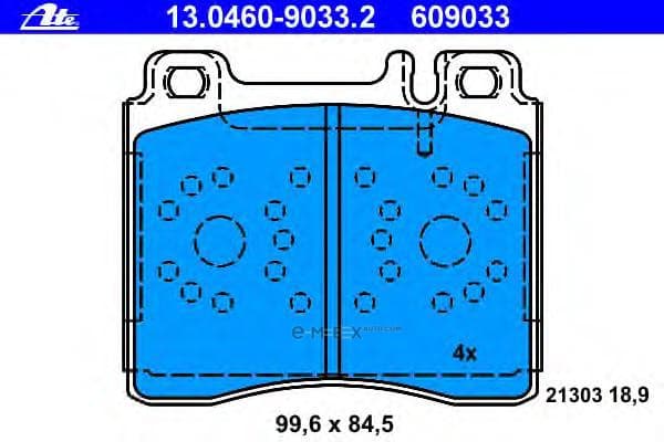 OEM BRAKE PAD SET FRT DB W140/500SE,600SE 13046090332