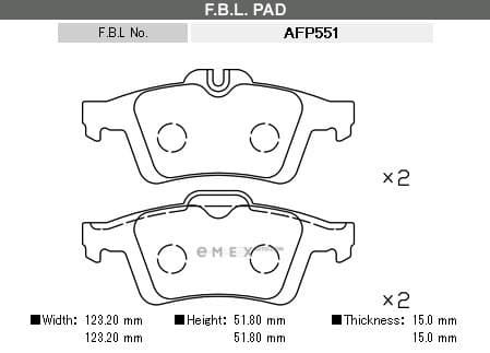 OEM BRAKE PAD AFP551