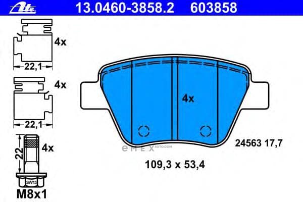 OEM PAD KIT, DISC BRAKE 13046038582