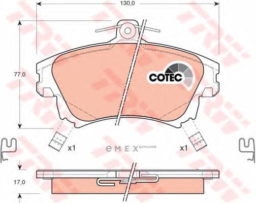 OEM PAD KIT, DISC BRAKE GDB1313