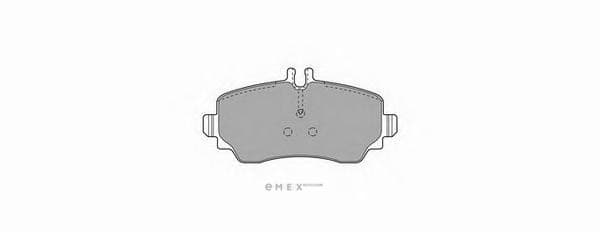 OEM BRAKE PAD SET/DISC/17MM/W168 720