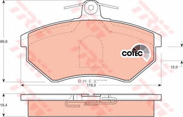 OEM PAD KIT, DISC BRAKE GDB1044