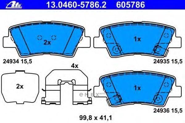 OEM PAD KIT, DISC BRAKE 13046057862