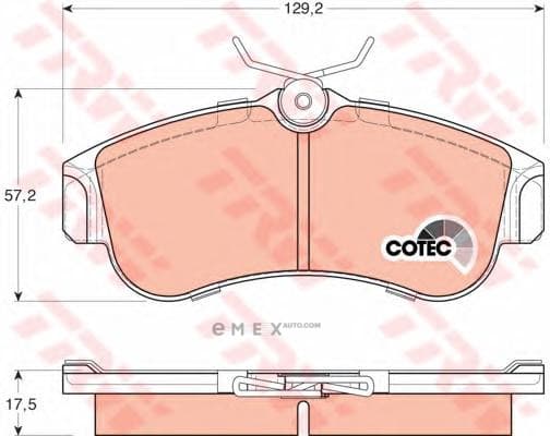 OEM PAD KIT, DISC BRAKE GDB848