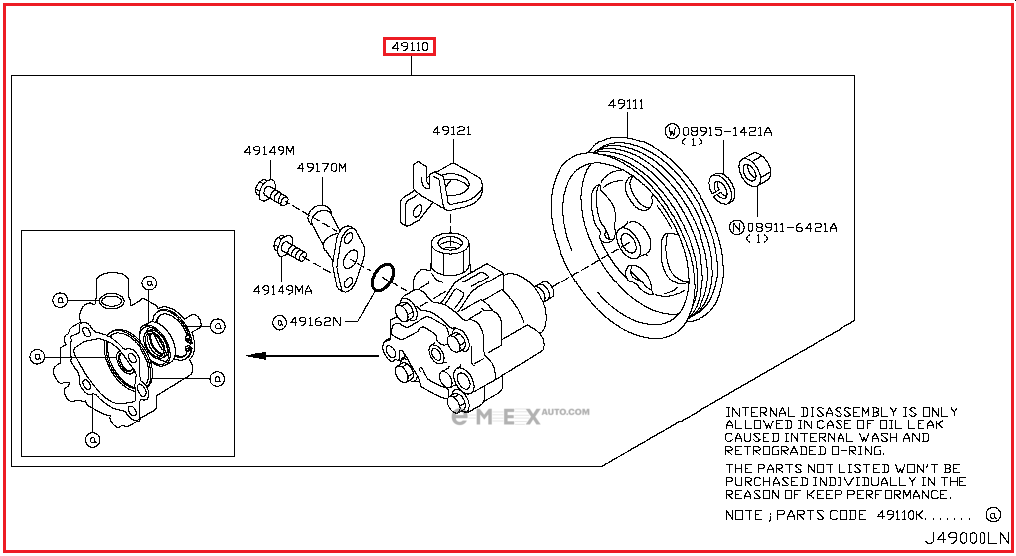 OEM STEERING PUMP 491101LA0B