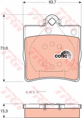 OEM PAD KIT, DISC BRAKE GDB1335