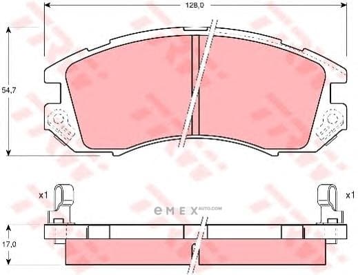 OEM PAD KIT, DISC BRAKE GDB989