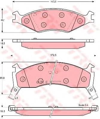 OEM PAD KIT, DISC BRAKE GDB3123