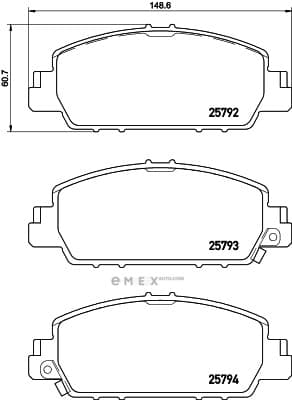 OEM PAD KIT, DISC BRAKE P28077