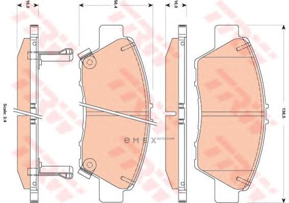 OEM PAD KIT, DISC BRAKE GDB3493