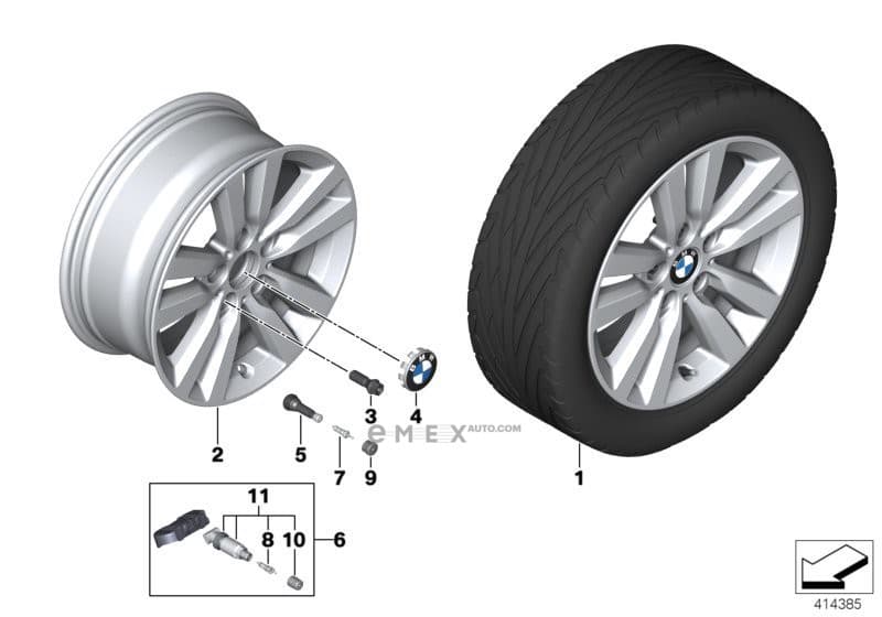 OEM Light alloy rim Ferricgrey 36116866303