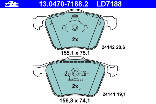 OEM PAD KIT, DISC BRAKE 13047071882