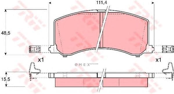 OEM PAD KIT, DISC BRAKE GDB3091