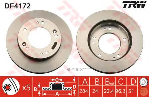 OEM BRAKE ROTOR DF4172