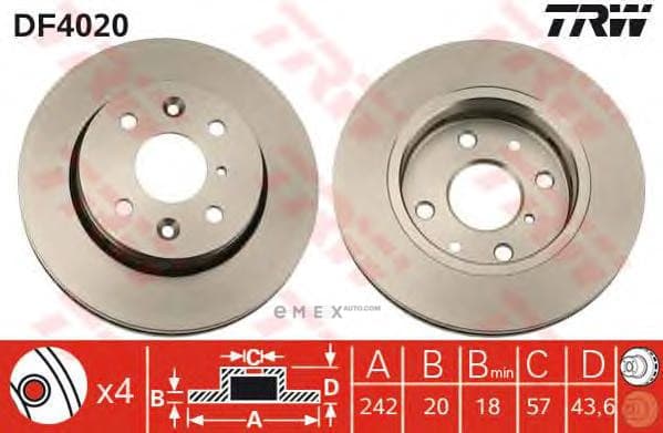 OEM BRAKE ROTOR DF4020