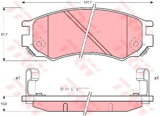 OEM PAD KIT, DISC BRAKE GDB1175