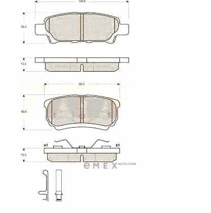 OEM PAD KIT, DISC BRAKE 4605A479