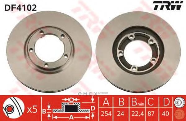 OEM BRAKE ROTOR DF4102