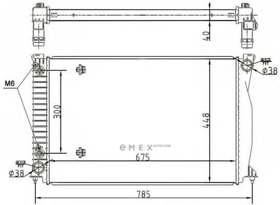 OEM RADIATOR ASSY, A/C 53105