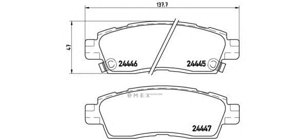 OEM SHOE KIT, DRUM BRAKE P10010