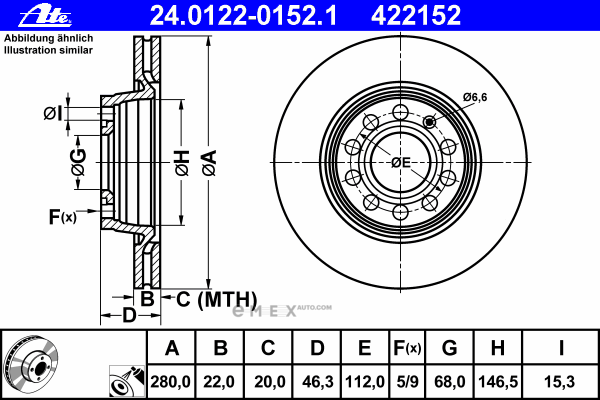 OEM BRAKE ROTOR 24012201521