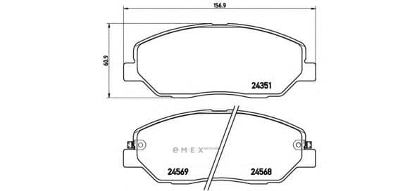 OEM Front Brake Pad Set, Disc Brake P30036