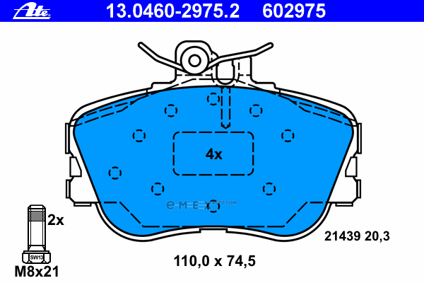 OEM PAD KIT, DISC BRAKE 13046029752