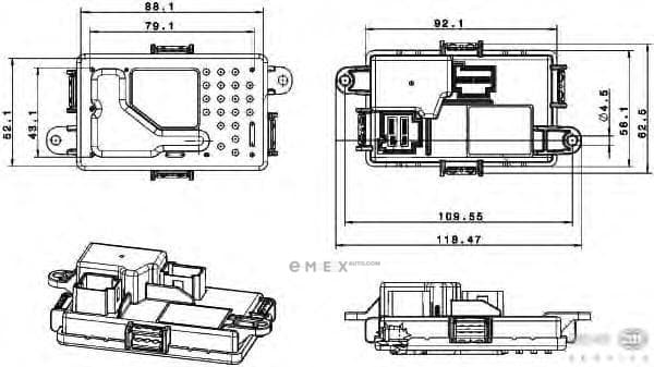 OEM SERVO ASSY, HEATING AIR CONDITIONING 5HL351321651