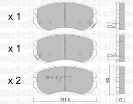 OEM PAD KIT, DISC BRAKE 2205030