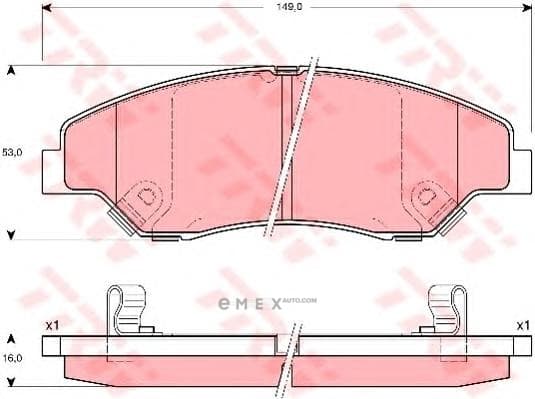 OEM PAD KIT, DISC BRAKE GDB3241