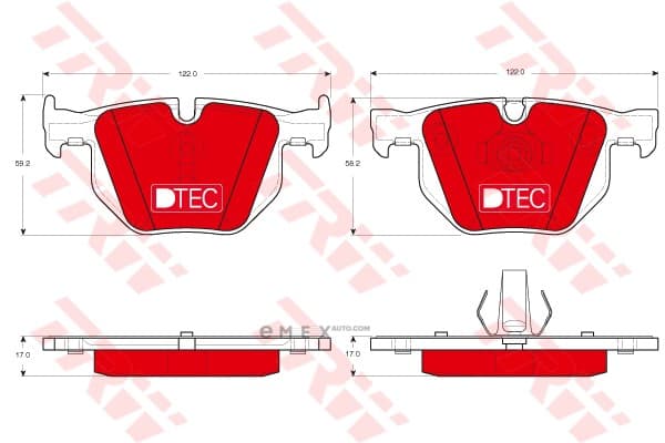 OEM PAD KIT, DISC BRAKE GDB1730DTE