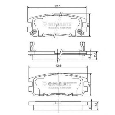 OEM PAD KIT, DISC BRAKE J3619001